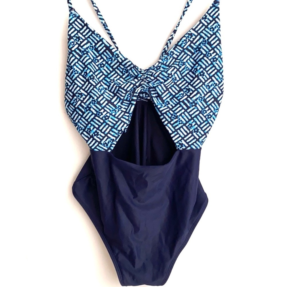 Aerie Navy blue cut out one piece swimsuit, Size S
